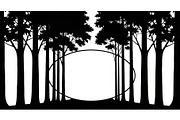 Forest Frame Silhouette SVG Bundle, an Illustration by jahid234 (Thumbnail 36 of 51)
