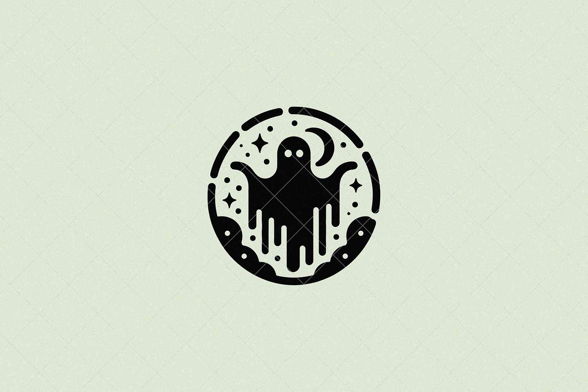 Spooky Ghost Emblem, a Seasonal Illustration by Vectorium Studio (Photo 3 of 3)
