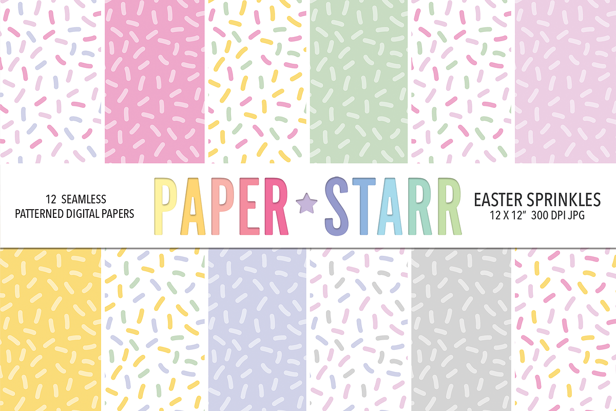 Easter Sprinkle Digital Paper Set, a Pattern Graphic by Paper Starr Studio (Photo 1 of 7)