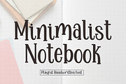 Minimalist Notebook, a Handwritten Font by AnayaStudio (Thumbnail 1 of 5)