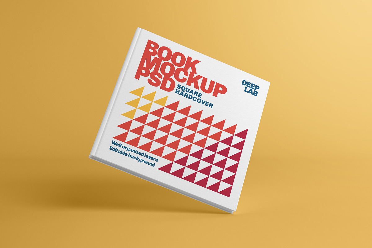 Square Book Hardcover Mockup Set, a Print Template by Deeplab (Photo 9 of 20)