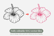Hibiscus Line Art Illustration, a Decorative Illustration by Kusumaillustration (Thumbnail 3 of 6)