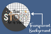 Retro True Story He Is Risen PNG, an Illustration by Canvas Craft (Thumbnail 2 of 7)