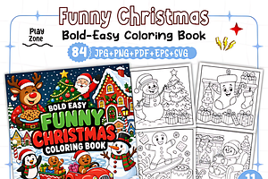 Funny Christmas Coloring Book