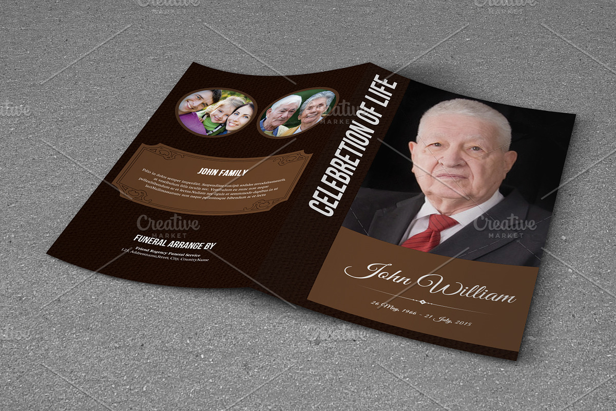 Funeral Program Template-T555, a Brochure Template by Template Shop (Photo 4 of 4)