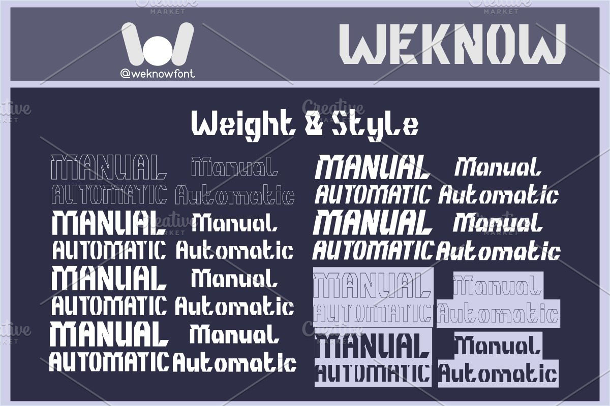 manual automatic font
