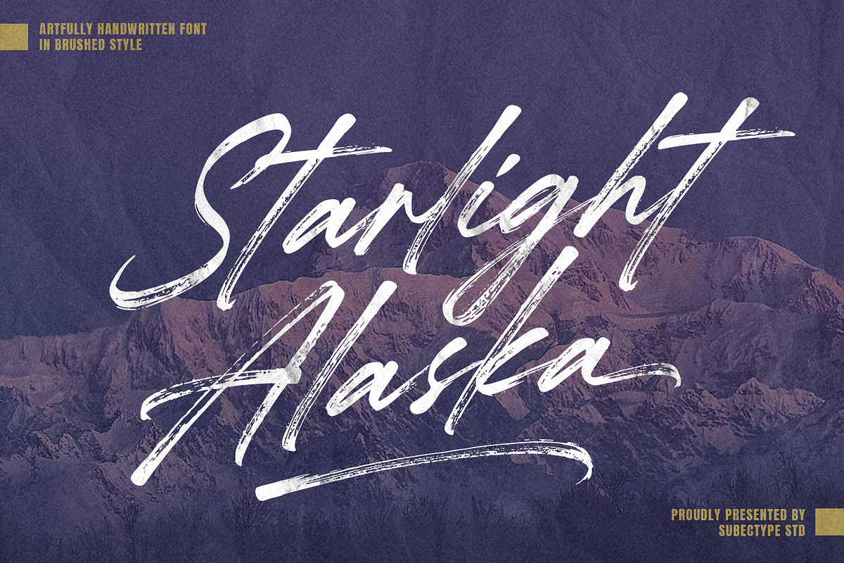 Starlight Alaska - Brush Script, a Handwritten Font by Subectype Studio (Photo 1 of 8)