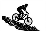 Mountain Biker Silhouette, a Person Illustration by Amazin_art (Thumbnail 5 of 27)