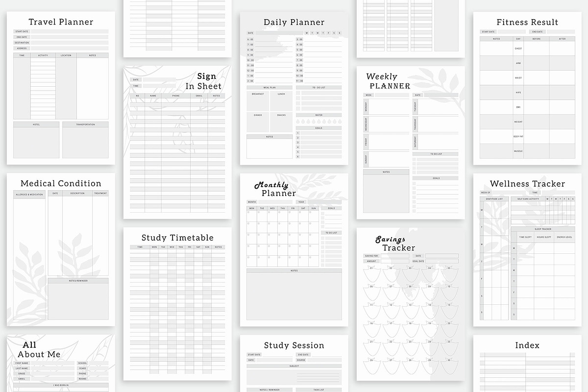 Ultimate Planner Bundle Pack Vol.98, a Stationery Template by MNT-Creator (Photo 4 of 10)