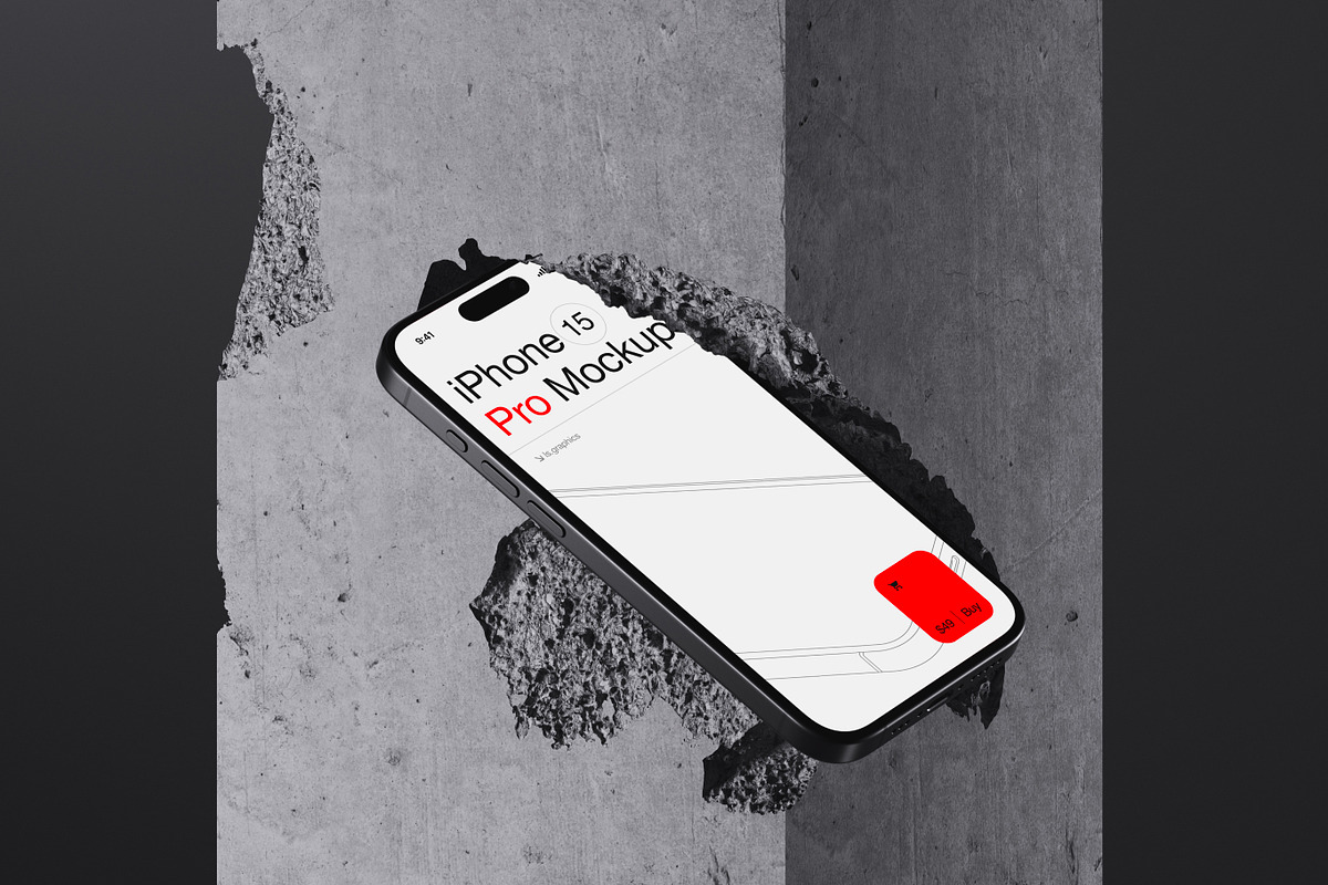 Q-Mockups: Apple Devices, an iPhone Mockup by ls.graphics (Photo 3 of 9)
