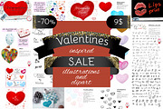 70% off Valentines inspired SALE, a Graphic by Big Bundles Shop (Thumbnail 1 of 14)