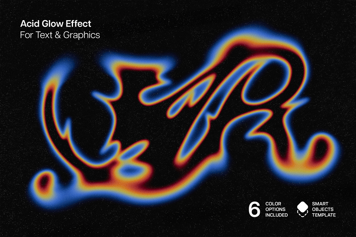 Acid Glow Text & Logo Effect, a Layer Style Add-On by Design Squad (Photo 1 of 7)