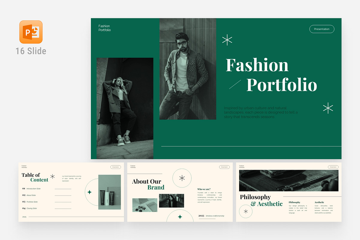 Fashion Portfolio Powerpoint, a Presentation Template by Eklip Studio (Photo 1 of 6)