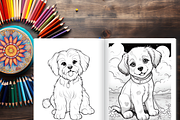 Puppy Coloring Pages for Kids, a Brochure Template by LA Design (Thumbnail 5 of 10)