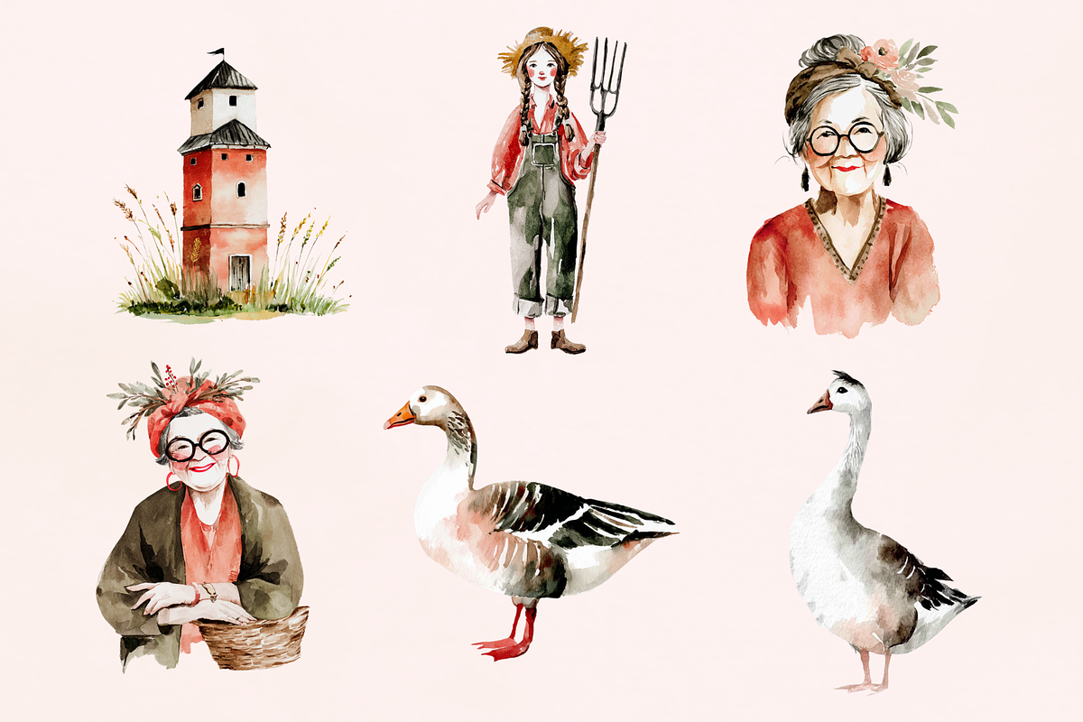 Whimsy Cottagecore Set, an Animal Illustration by GiraffeCreative (Photo 4 of 20)