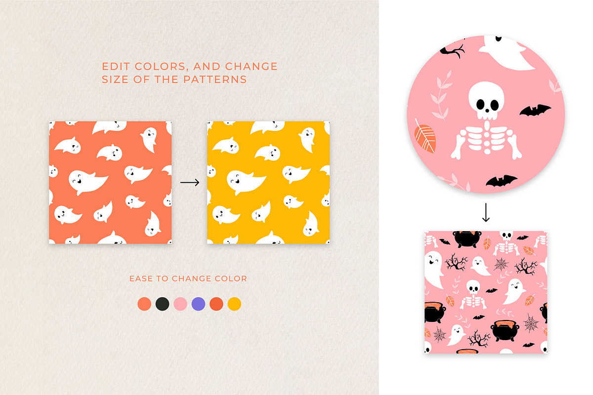 Happy halloween. Patterns & clipart., a Pattern Graphic by Getalo Viktoriia (Photo 5 of 11)