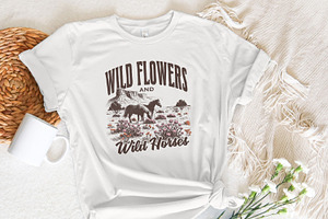 Wild Horses Wildflowers PNG