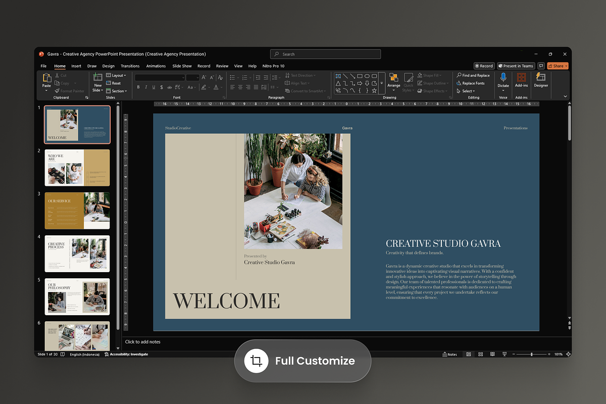 Gavra - Creative Agency PowerPoint, a Presentation Template by SLAB! Design (Photo 3 of 6)