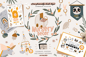 Nursery kids clipart, quotes, prints, a Decorative Illustration by Ruslana Lubenets