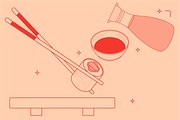 Sushi Vector Food Illustrations, a Food Illustration by TheFoodAtlas (Thumbnail 11 of 15)