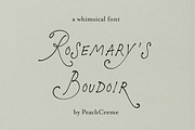 Rosemary's Boudoir // Whimsical Font, a Handwritten Font by PeachCreme (Thumbnail 1 of 11)
