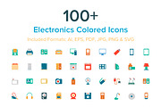 100+ Electronics Colored Icons, a Solid Icon by Creative Stall (Thumbnail 1 of 2)