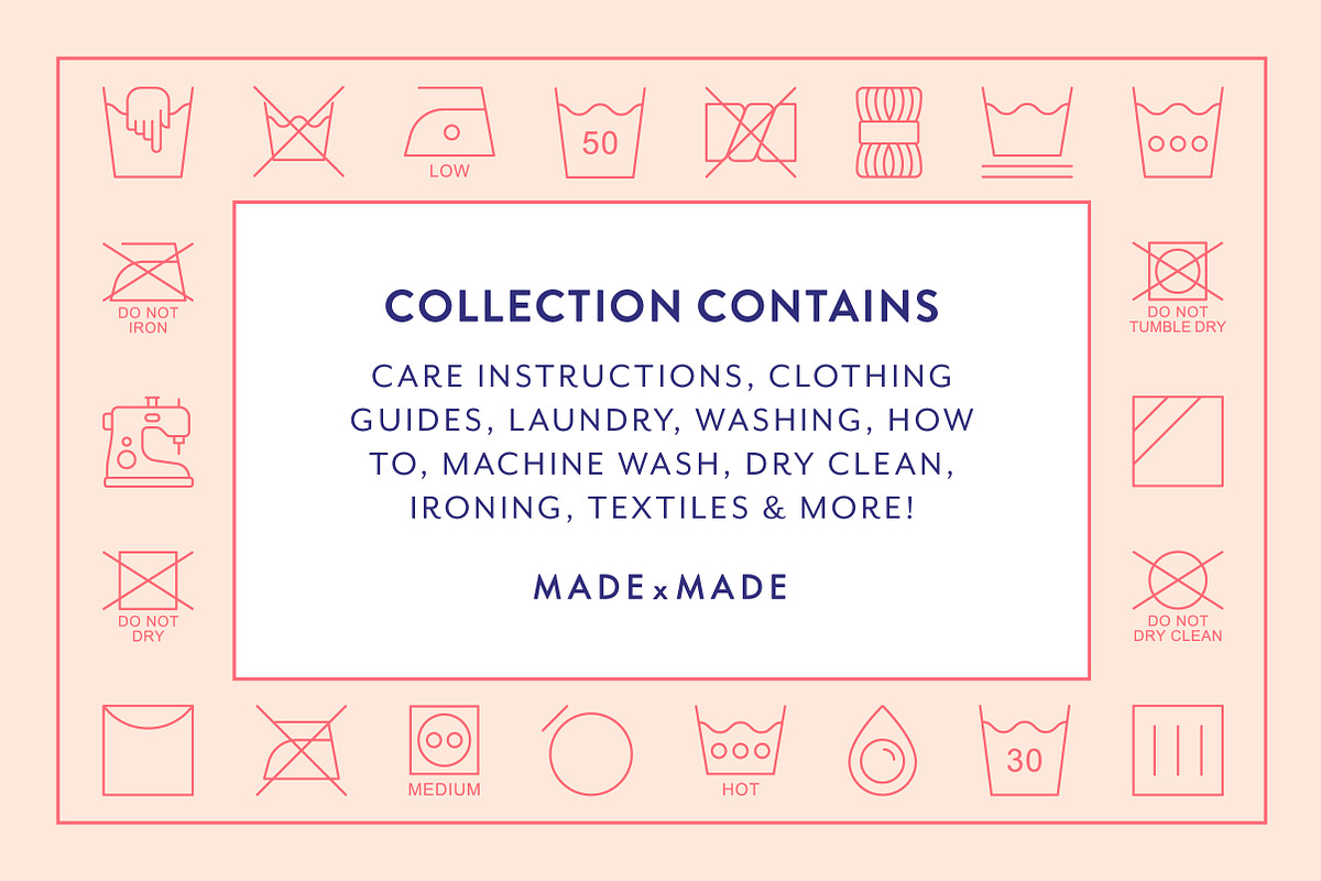 Care Instructions Line Icons, an Outline Icon by Made by Made (Photo 2 of 8)
