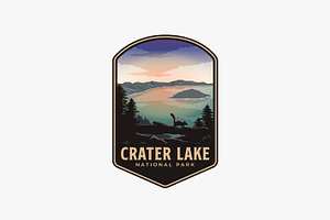 Crater lake National Park Logo, a Branding & Logo Template by DOMHOUZE