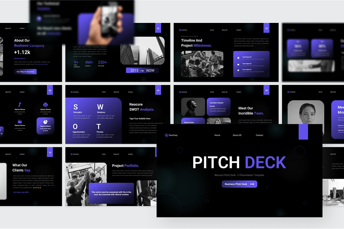 Bussines Pitch Deck Powerpoint, a Presentation Template by SquidPixey (Photo 4 of 6)