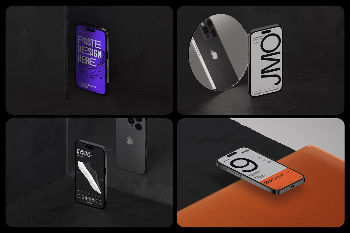 iPhone 14 pro mockups - v1, an iPhone Mockup by Creatoom (Photo 6 of 12)