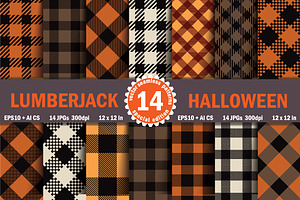 Halloween Lumberjack Pattern