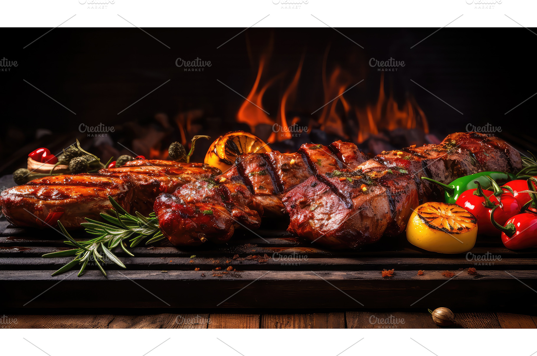 smoke meat bbq food ai generated, a Background Photo by pikepicture