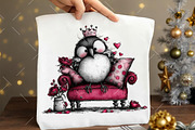 Whimsical Valentine Birds Clipart, an Illustration by OK Design (Thumbnail 5 of 6)