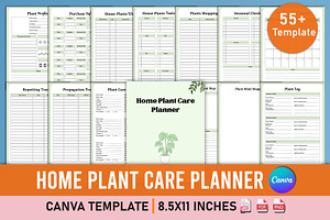 Home Plant Care Planner Canva