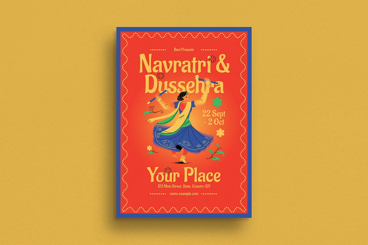 Navratri & Dushera Event Flyer