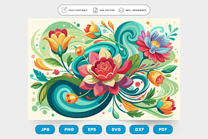 A watercolor-style illustration of f, a Graphic by SaroStock