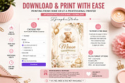 Teddy Bear First Birthday Invitation, an Invitation Template by S Graphic Studio (Thumbnail 9 of 10)