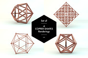 Set of 4 Copper Shades Renderings, a Background Graphic by helloSG (Thumbnail 1 of 2)