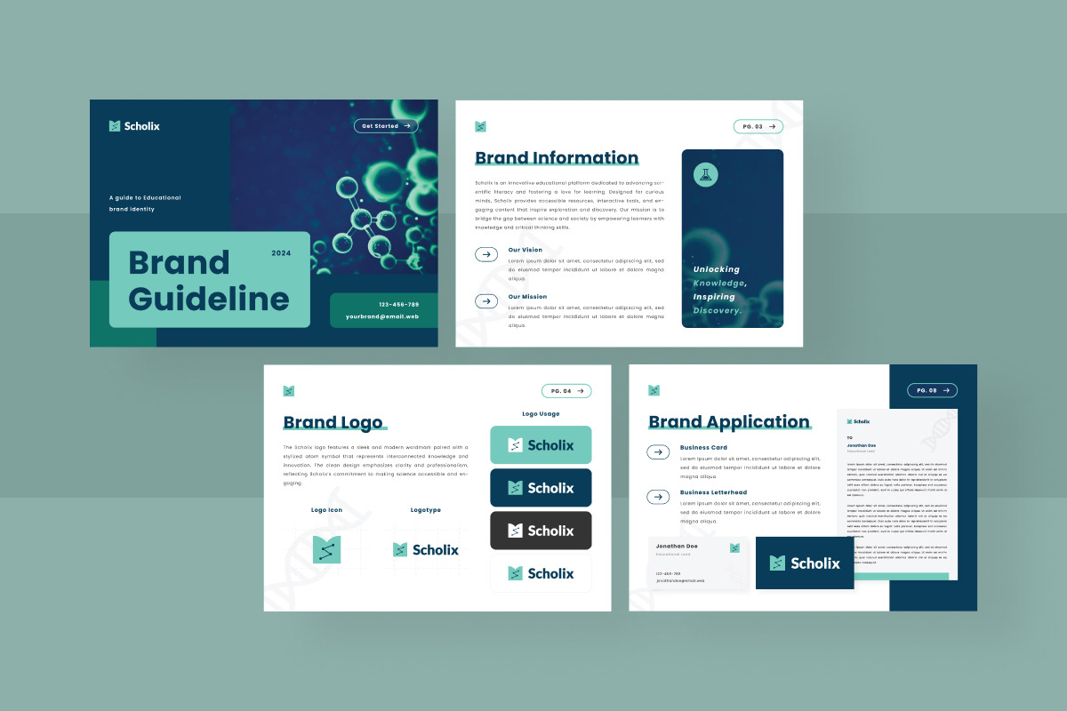 Brand Guideline Education Scientific, a Branding & Logo Template by twinstd (Photo 2 of 3)