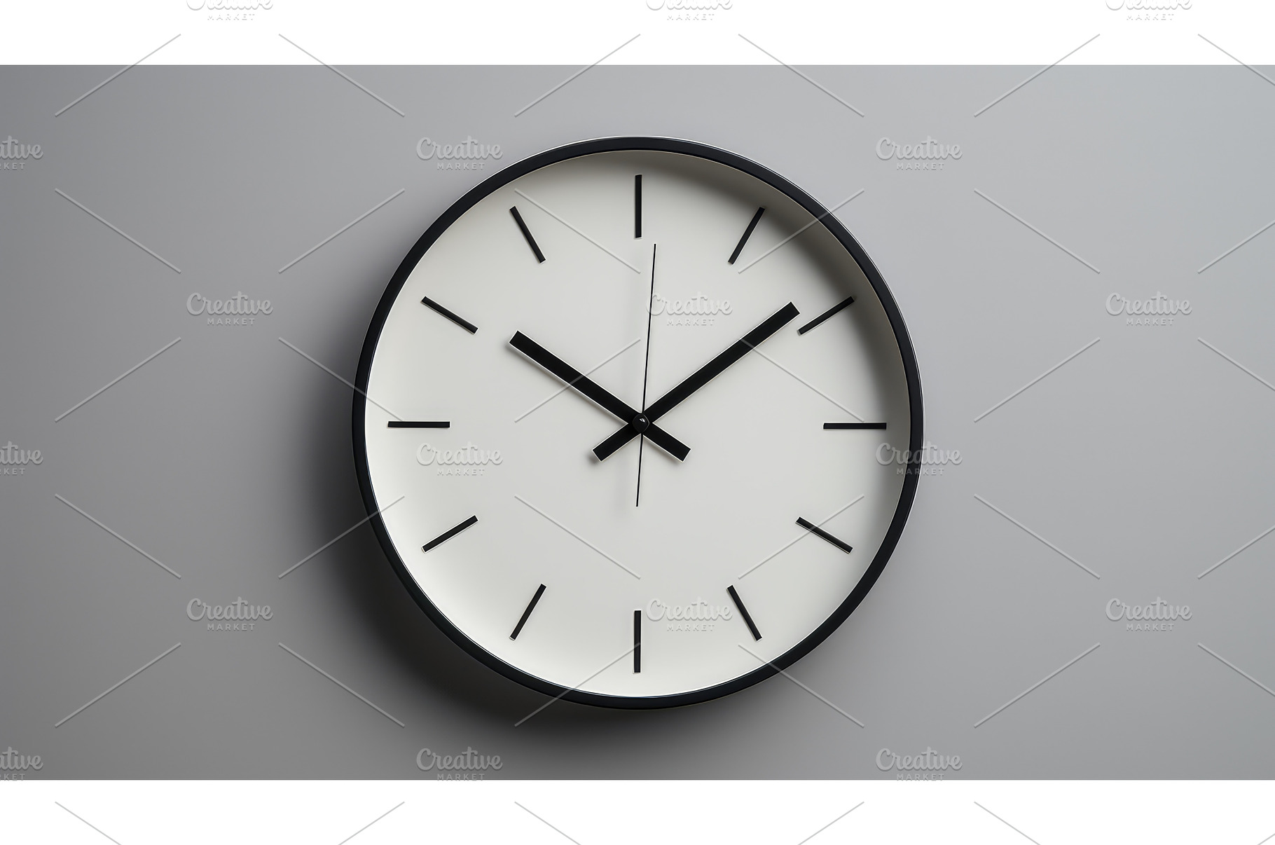 black wall clock ai generated, an Abstract Photo by pikepicture