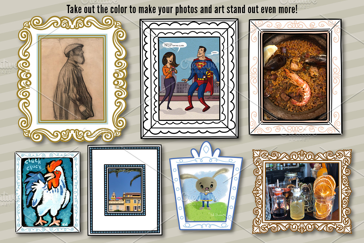 Hand-Drawn Customizable Frames, an Illustration by edfredned (Photo 4 of 7)