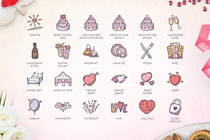 Wedding - Hand Drawn Icons