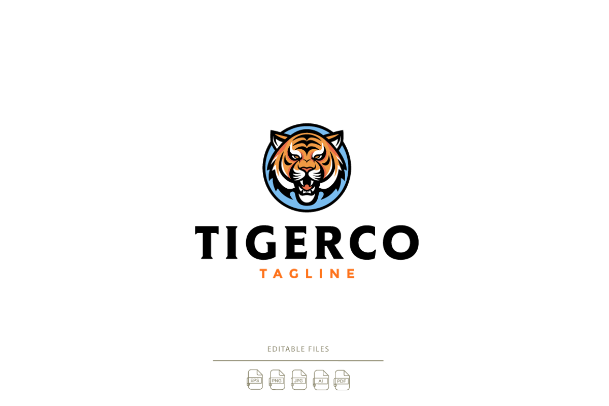Tiger Mascot Cartoon Logo, a Branding & Logo Template by Agenciagraf
