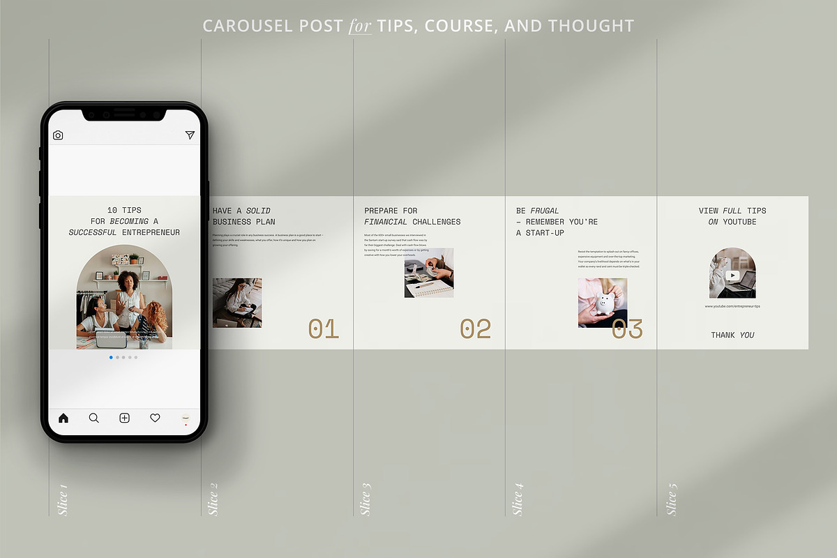Influencer Instagram Pack | PS CANVA, a Social Media Template by Visuel Colonie® (Photo 5 of 18)