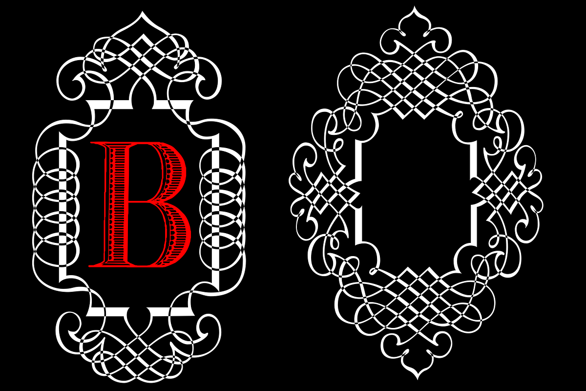 DUO Calligraphic Frames plus Cyra, a Serif Font by Intellecta Design (Photo 2 of 5)