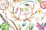 Watercolor bo-ho set, an Illustration by artnLera (Thumbnail 1 of 3)