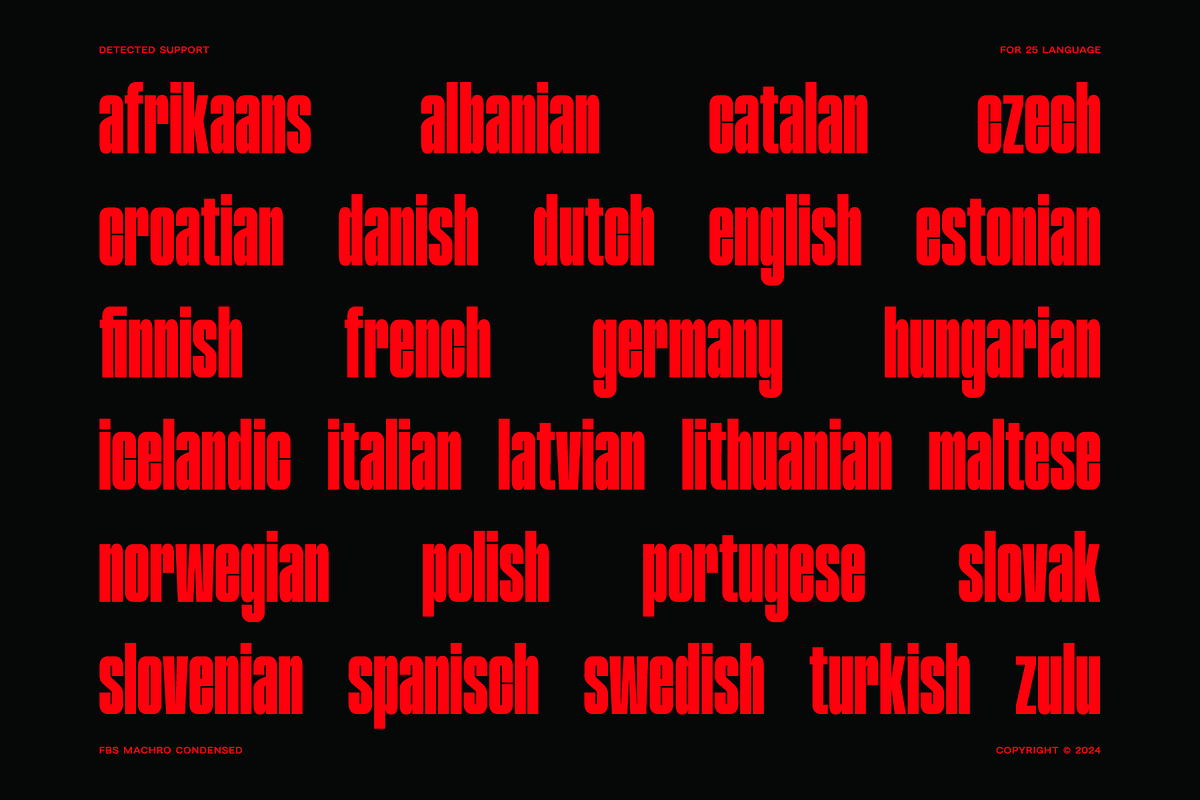 FBS Machro - Condensed Typeface, a Sans Serif Font by Febspace Studio (Photo 10 of 16)
