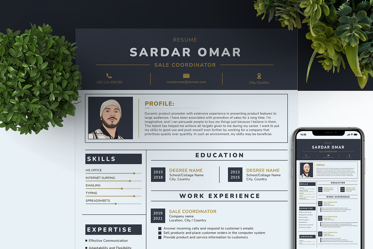 Editable Resume/CV Template