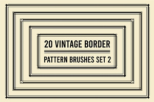 20 Vintage Border Pattern Set 2