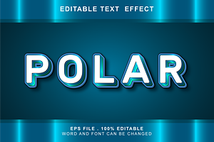 Polar Text Effect Editable